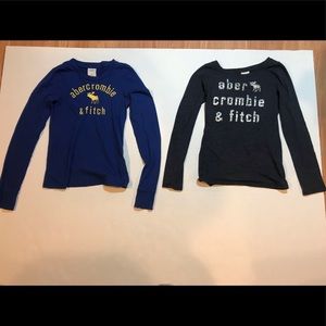 2 long sleeve t shirts ABERCROMBIE KIDS girls M